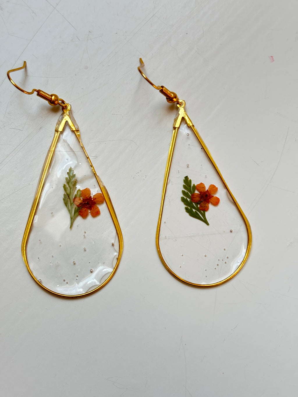 Floral Tear-drop Earrings