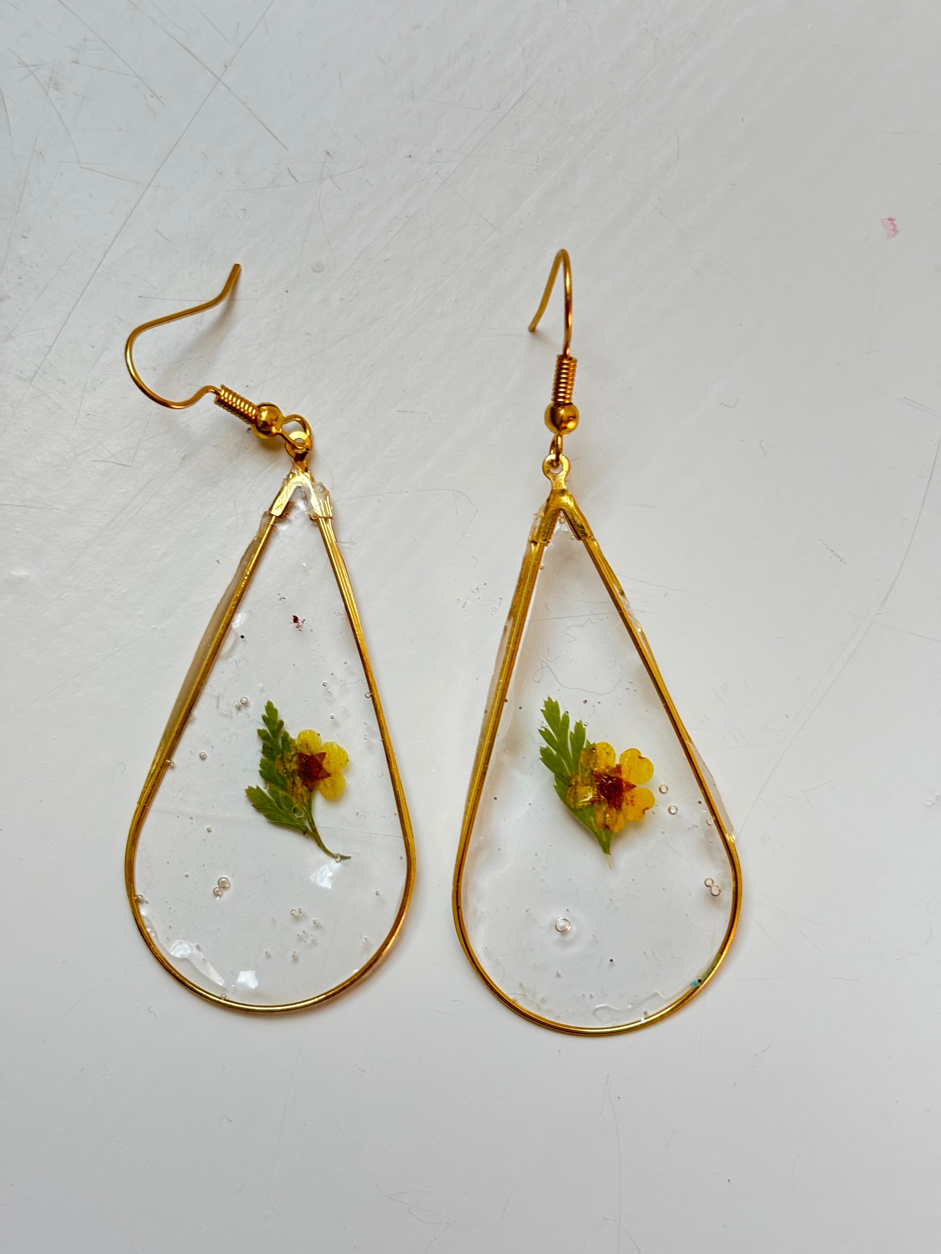 Floral Tear-drop Earrings
