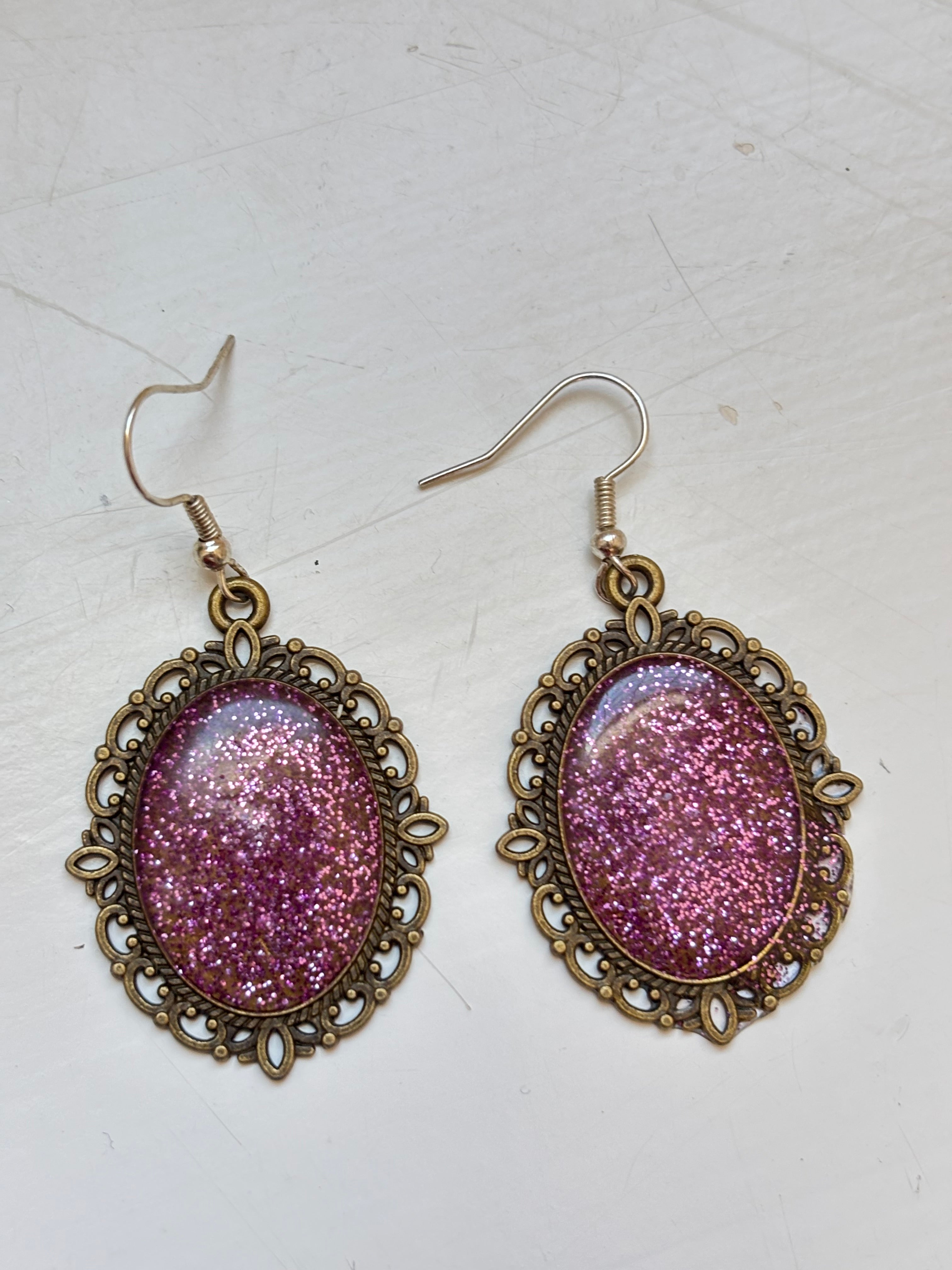 Fancy Purple Earrings