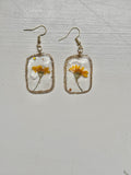 Gold and Yellow Flower Earrings