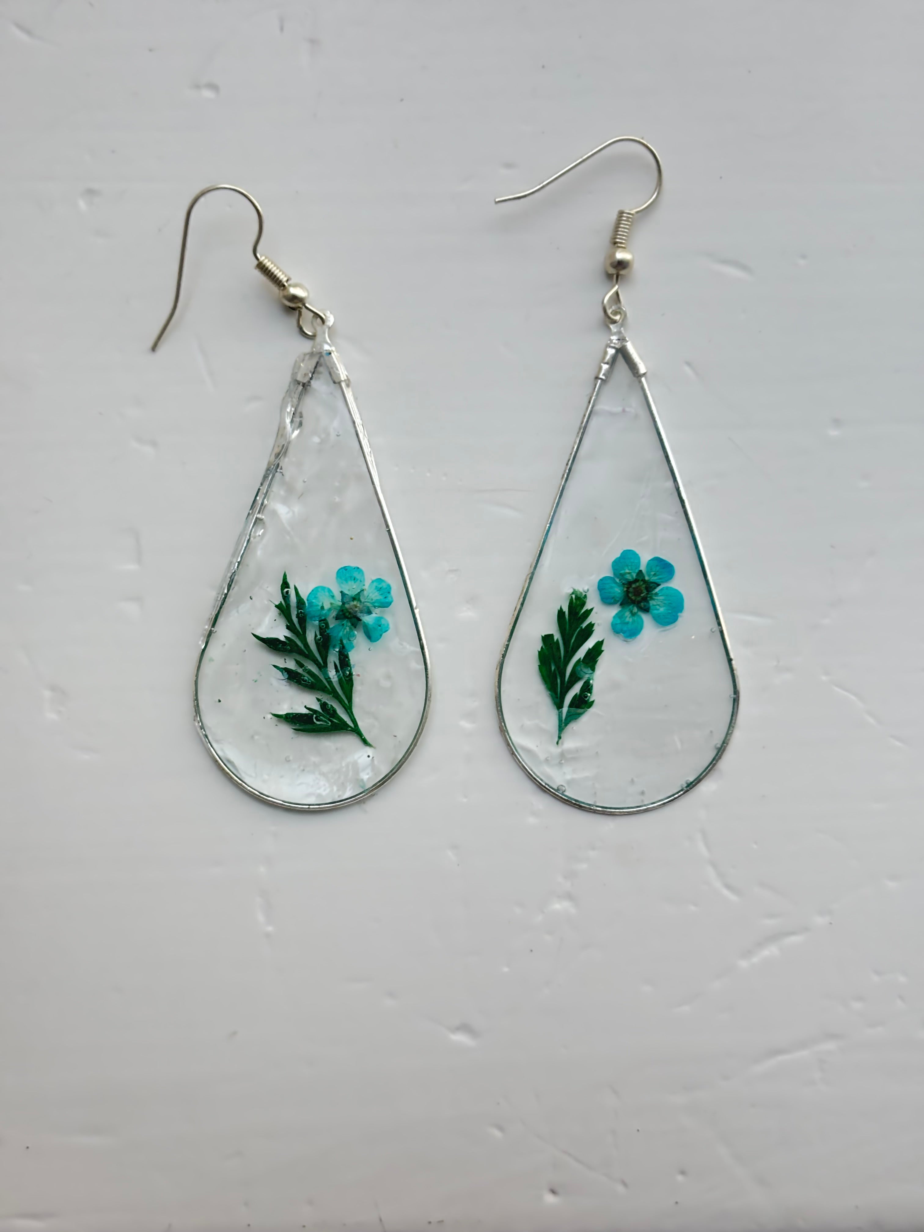 Floral Tear-drop Earrings