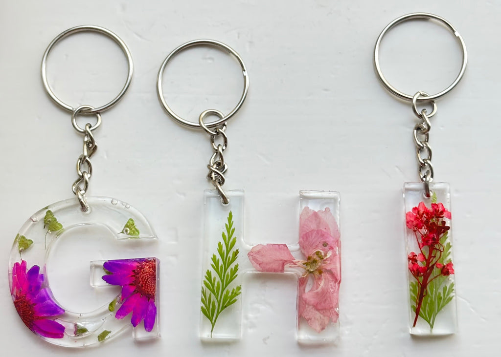 Floral Letter Keychains (A-L)