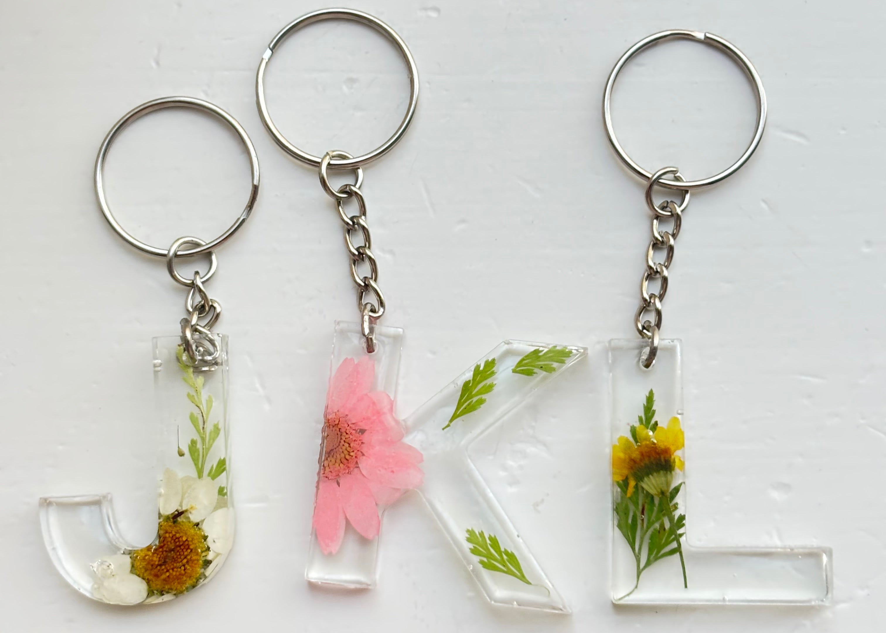 Floral Letter Keychains (A-L)