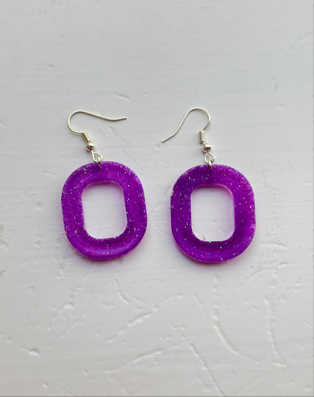 Glitter Earrings (Oval-Shaped)