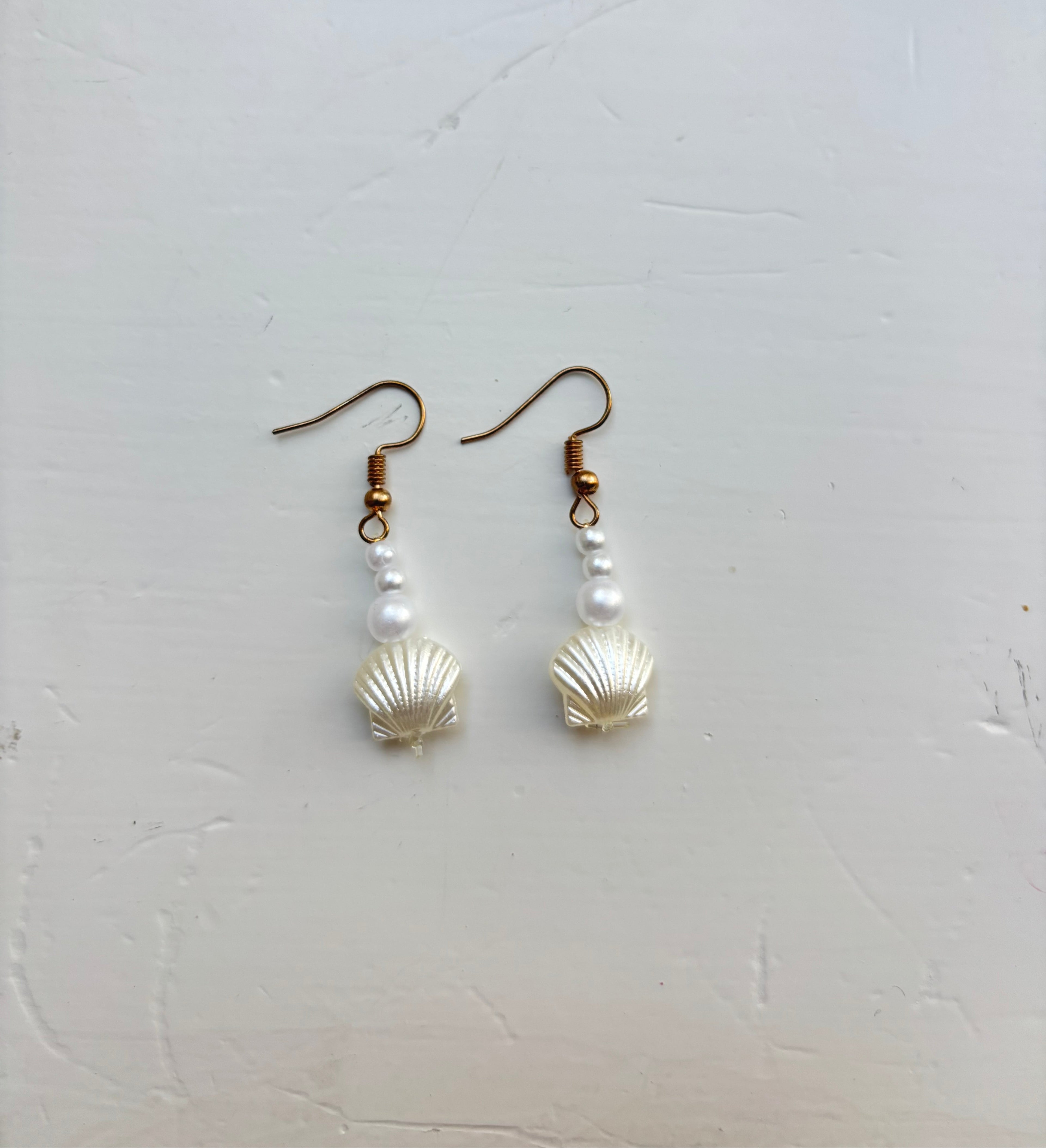 Pearl and Seashell Earrings